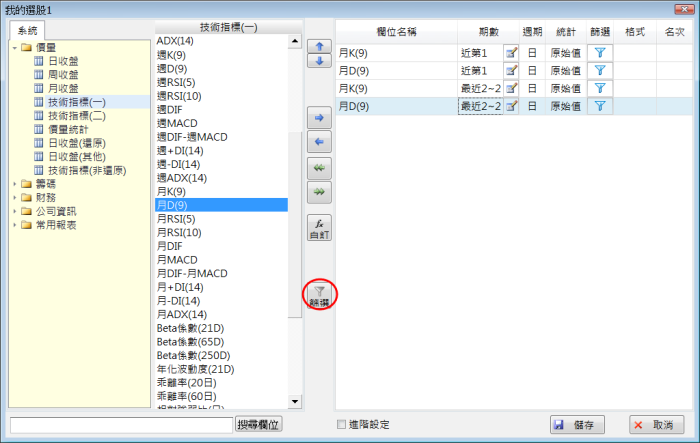 如何設定月KD值黃金交叉