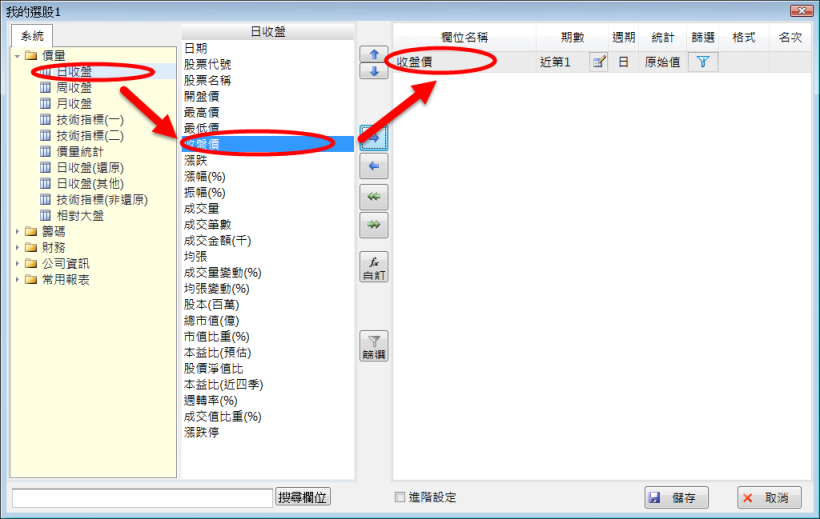 如何設定像籌碼K線的未來漲跌幅?