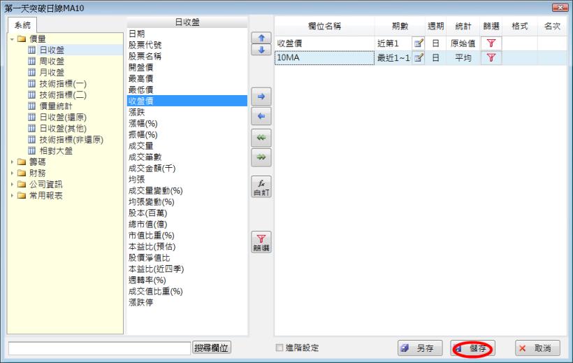 今日收盤價突破日線MA10?