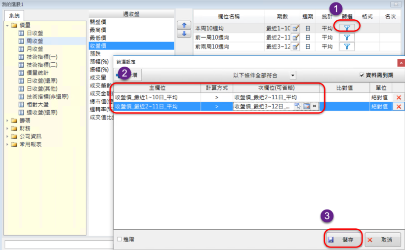 如何找到10周均線上揚的股票?