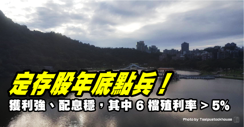 定存股年底點兵！公司獲利強、配息穩，其中 6 檔殖利率 > 5％