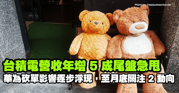 台積電營收年增 5 成尾盤急甩，領軍大盤回攻萬一！華為砍單影響逐步浮現，至月底關注 2 動向…