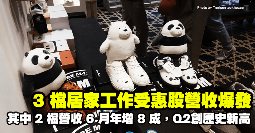 3 檔居家工作受惠股營收爆發，其中 2 檔營收 6 月年增 8 成，Q2 雙增均創歷史新高！
