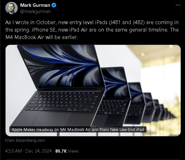 Mark Gurman貼文