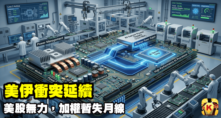 【台股盤後】美伊衝突延續，美股無力，加權暫失月線