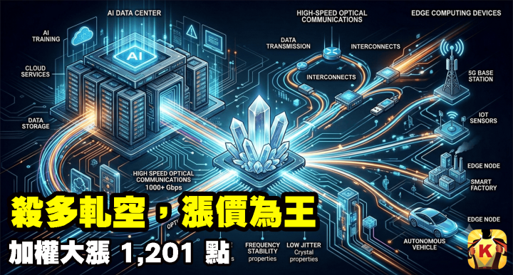 【台股盤後】殺多軋空，漲價為王，加權大飆 1,201 點