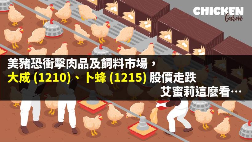 美豬恐衝擊肉品及飼料市場，大成 (1210)、卜蜂 (1215) 股價走跌，艾蜜莉這麼看…