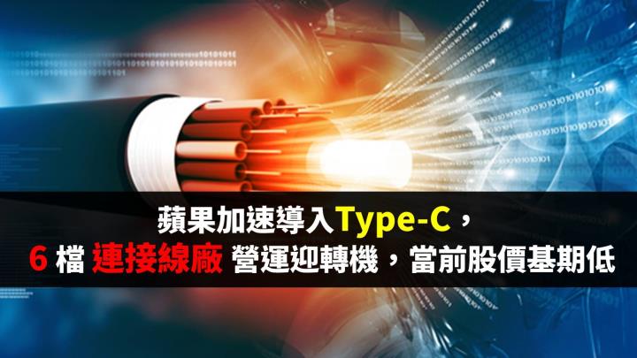 蘋果加速導入Type-C， 6 檔「連接線廠」營運迎轉機，當前股價被低估 ?