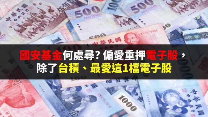 國安基金何處尋? 偏愛重押電子股，除了台積、最愛這1檔電子權值