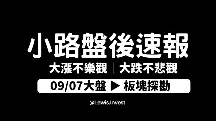 【09/07小路盤後速覽】美國經濟褐皮書表現中規中矩！市場擔憂經濟沒有衰退引發更大加息幅度💥