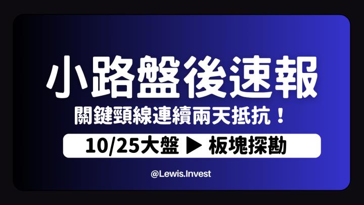 【10/25小路盤後速覽】長下影線後再度於前低抵抗💥台幣持續貶還是隱憂