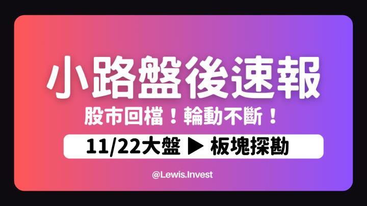 【11/22小路盤後速覽】美股震盪洗刷🔥台股持續輪動指數空間將受限於台幣的漲勢，個股輪動為主⚠（內附學員對帳單）