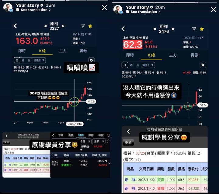 【11/22小路盤後速覽】美股震盪洗刷🔥台股持續輪動指數空間將受限於台幣的漲勢，個股輪動為主⚠（內附學員對帳單）