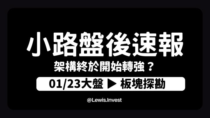 【01/23小路盤後速覽】市場架構開始輪動！指數高檔開始震盪盤面架構可能要轉強嗎？（世紀鋼續大漲SOP再度捕獲🔥）