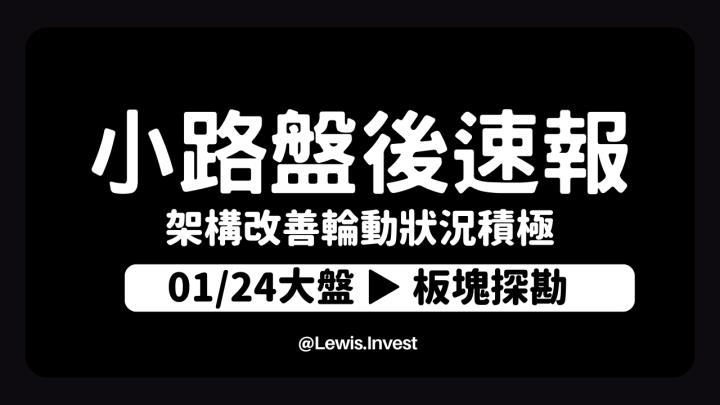 【01/24小路盤後速覽】美股三大指數都在歷史新高！台股架構持續改善中🔥只要跟上就有機會挑戰萬八😎