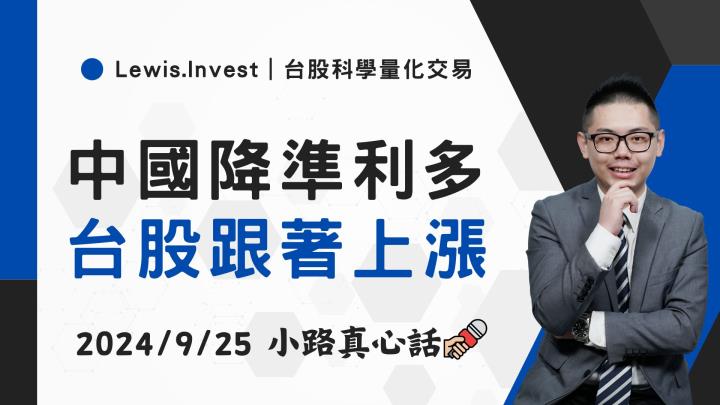 【09/25小路盤後速覽】市場突破月季線反壓，中國意外降準利多