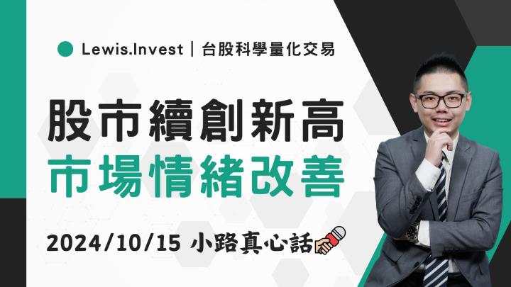 【10/15小路盤後速覽】全球股市拚新高，台股轉強續漲