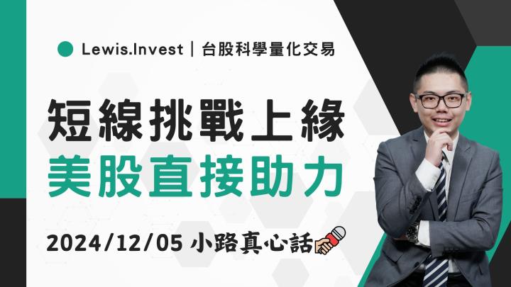 【12/05小路盤後速覽】美股歷史高，台股持續挑戰波段上緣