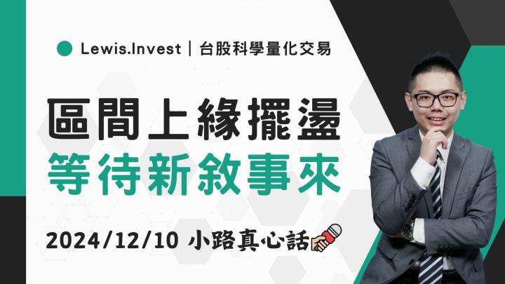 【12/10小路盤後速覽】指數區間震盪，聚焦本週物價數據提供指引