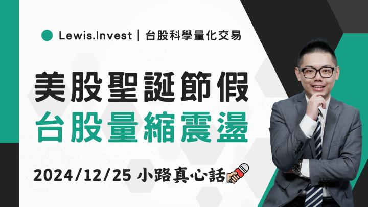 【12/25小路盤後速覽】美股低檔震盪，台股區間洗盤