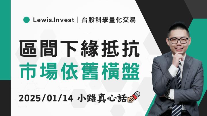 【01/14小路盤後速覽】市場低檔下緣抵抗，持續關注美股動向