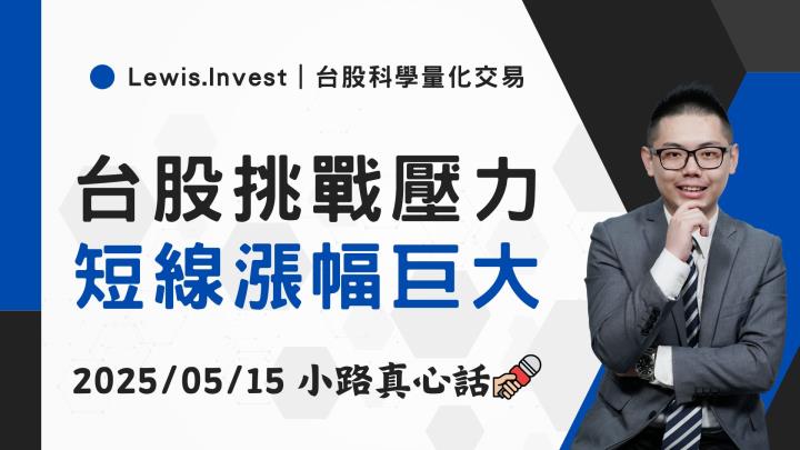 【05/15小路盤後速覽】指數面對壓力區，市場高檔震盪