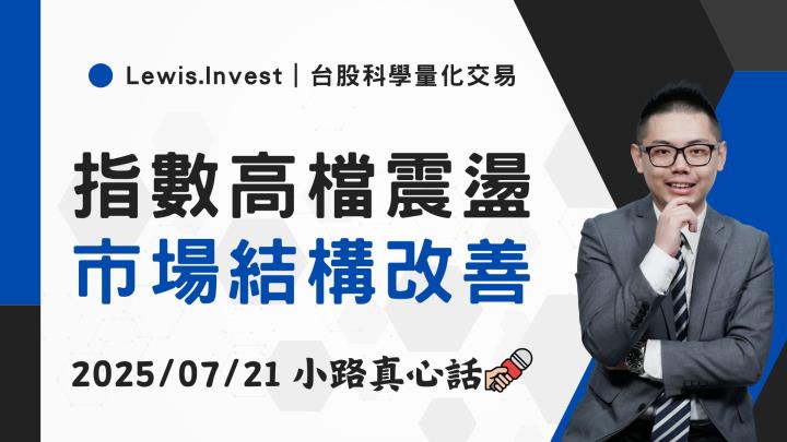 【07/21小路盤後速覽】市場高度震盪，等待結構跟上改善