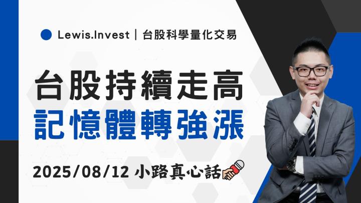 【08/12小路盤後速覽】記憶體股火力全開，大盤震盪收小紅