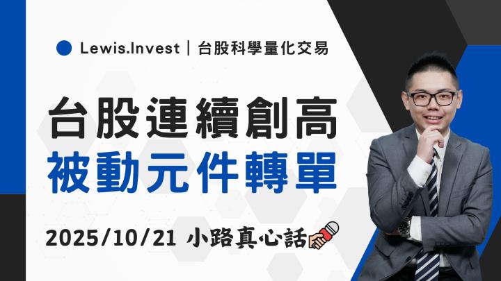 【10/21小路盤後速覽】台股連續創高，被動元件撐盤