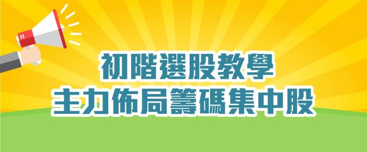 初階選股教學-主力佈局籌碼集中股 