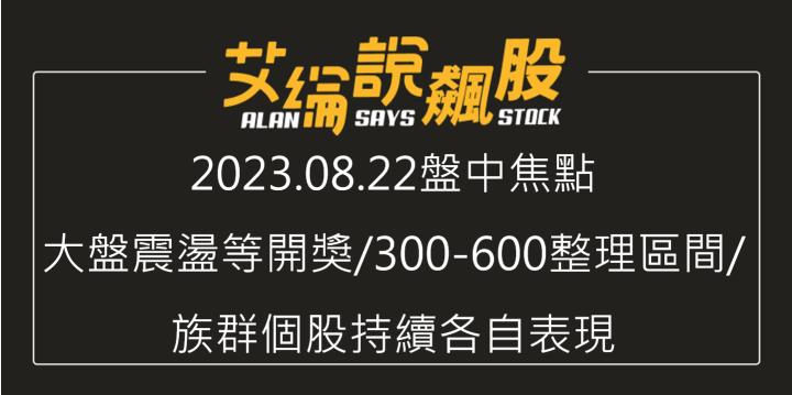 艾綸說飆股｜大盤震盪等開獎/300-600整理區間/族群個股持續各自表現