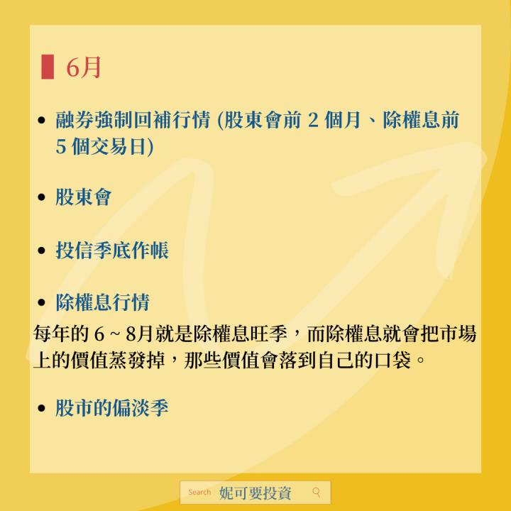 每年1~12月股市行事曆 - 妮可要投資