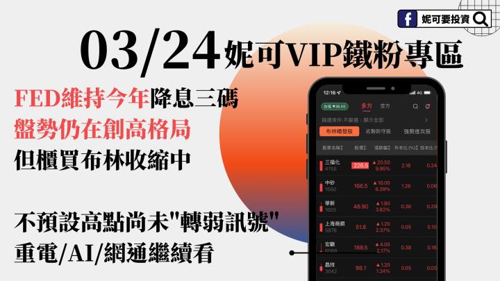 0324 | 妮可VIP周末影音教學： 盤勢仍在創高格局，但櫃買布林收縮中