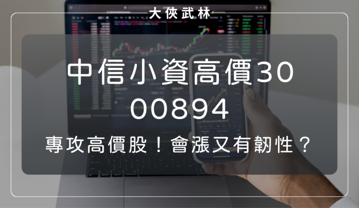 高價股才是主流？中信小資高價30(00894) ETF 專攻 200 元以上的公司！