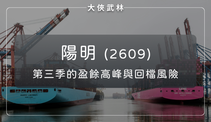 陽明(2609)：運價高檔整理、碳費攀升下的第三季盈峰與回檔風險 