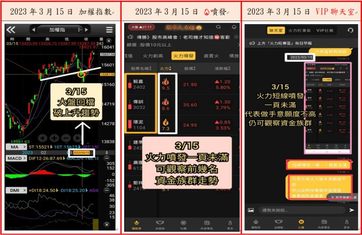 火力旺（+8）🔥當盤勢不穩定，如何觀察短線資金流向? 以毅嘉(2402) 、偉訓(3032)、環泥(1104)為例