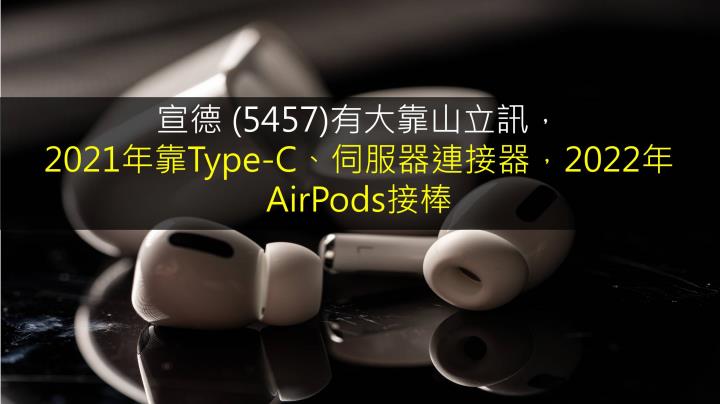 【研究報告】宣德 (5457)有大靠山立訊，2021年靠Type-C、伺服器連接器，2022年AirPods接棒