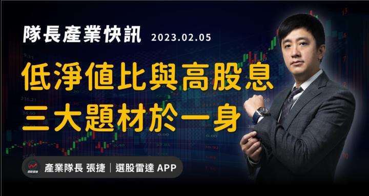 【產業戰隊VIP】低淨值比與高股息等三大題材於一身是誰?