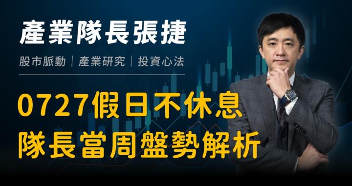 【產業戰隊】0727假日不休息隊長當週盤勢解析