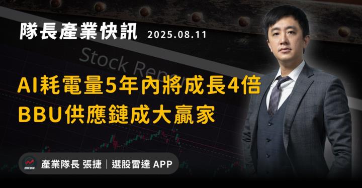 【產業戰隊】AI耗電量5年內翻4倍，BBU供應鏈成大贏家