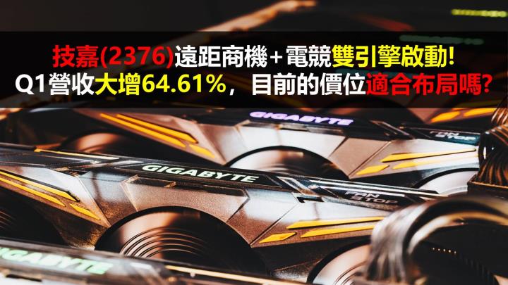技嘉(2376)遠距商機+電競雙引擎啟動！Q1營收大增64.61％，目前價位適合佈局嗎？