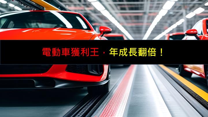 電動車獲利王，年成長翻倍