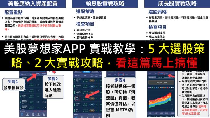 美股夢想家APP 實戰教學：5 大選股策略、2 大實戰攻略，看這篇馬上搞懂！