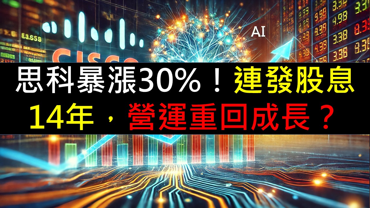 思科暴漲30%！連發股息14年，營運重回成長？-美股夢想家-施雅棠| CMoney投資網誌
