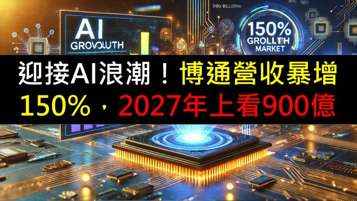 迎接AI浪潮！博通營收暴增150％，2027年上看900億
