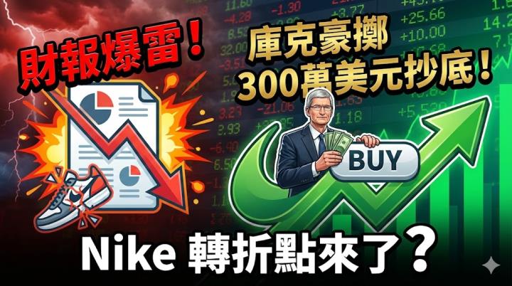 財報爆雷！庫克卻豪擲 300 萬美元抄底！Nike 轉折點來了？