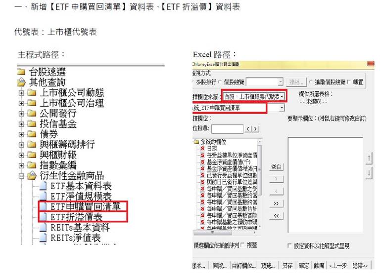 更正公告：2016/1/14新增與預定刪除之ETF 資料表查詢路徑 