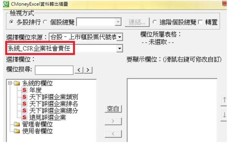 資料新增:CSR企業社會責任等二張表,預計3/29 (二) 18:00前執行。