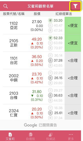 艾蜜莉定存股APP實際操作篇4》「艾蜜莉定存股」免費算出股票的價格！（艾蜜莉堅持只買在「便宜價」！）