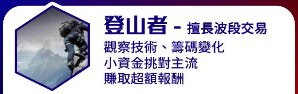 籌碼K線 達人每日盤前觀察標的-登山者